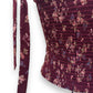REFORMATION ELLORA FLORAL-PRINT TOP BURGUNDY UK8