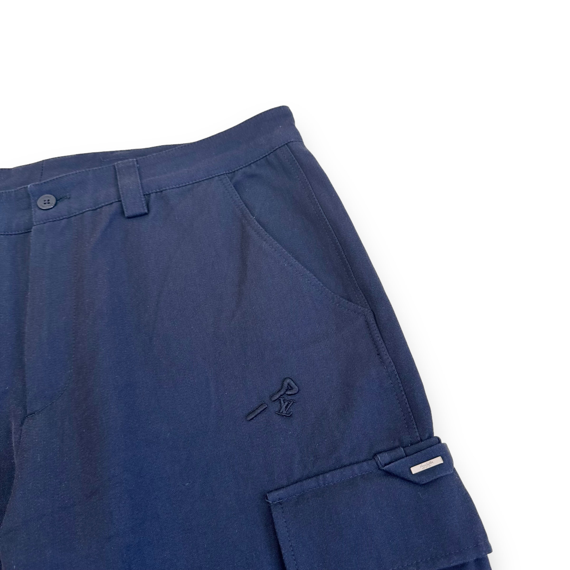 LOUIS VUITTON LVSE PANELLED CARGO PANTS NAVY L