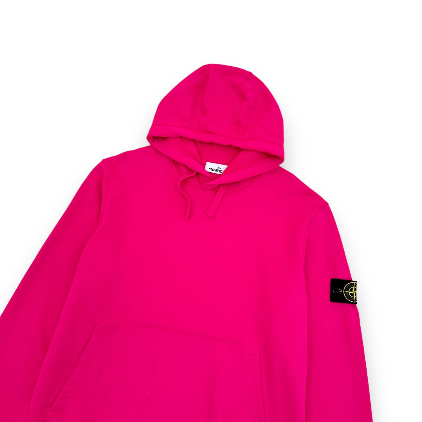 STONE ISLAND GARMENT-DYED HOODIE FUCHSIA PINK XL