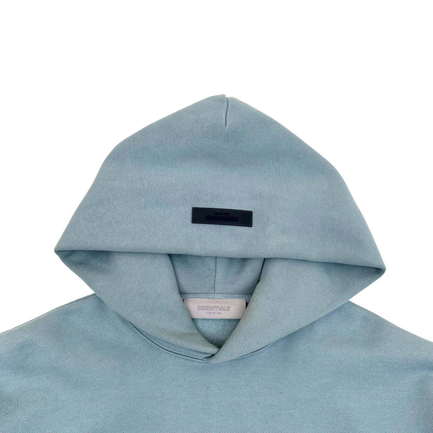 ESSENTIALS FEAR OF GOD LOGO-APPLIQUÉ COTTON HOODIE BLUE M