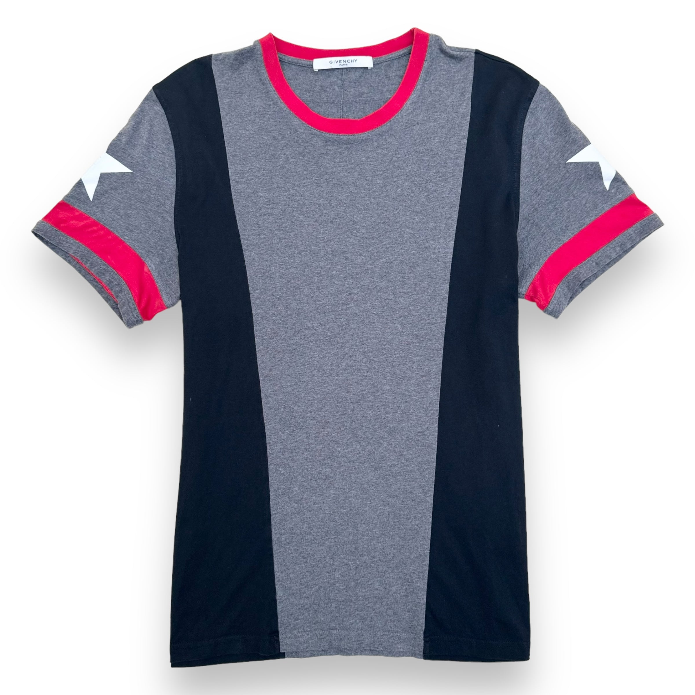GIVENCHY PARIS STAR T-SHIRT BLACK / GREY / RED L