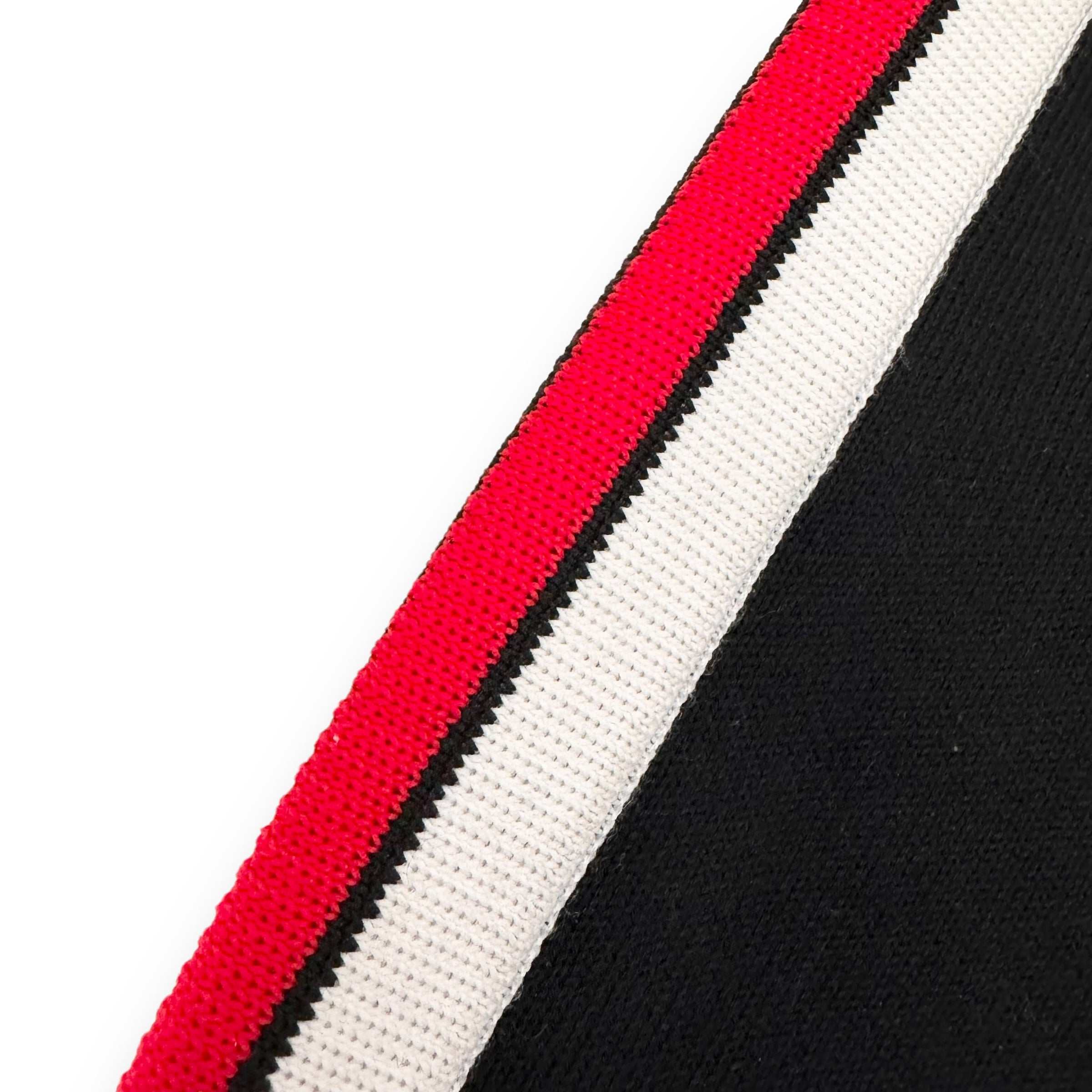 GIVENCHY KNITTED WOOL LOGO EMBROIDERED BOMBER JACKET BLACK / RED L