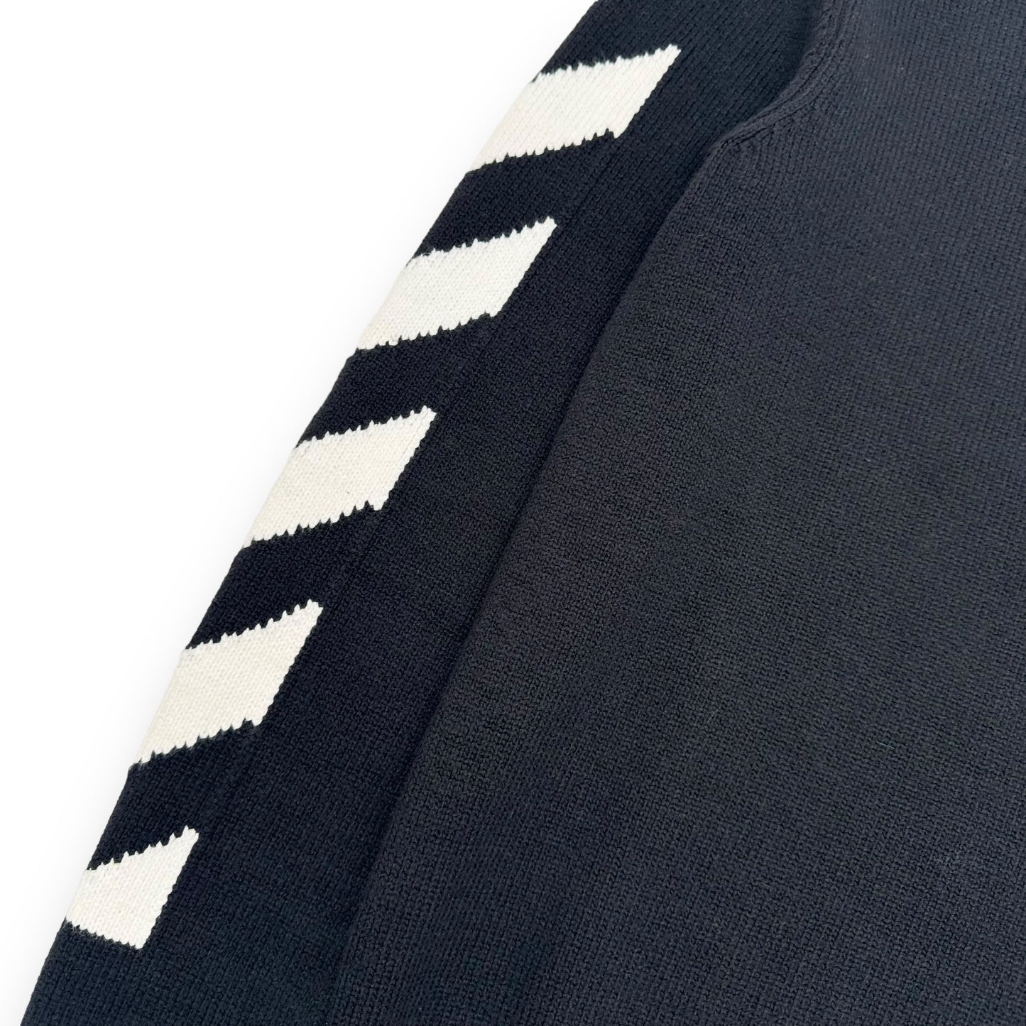 OFF-WHITE DIAGONAL CREWNECK KNIT BLACK / WHITE M