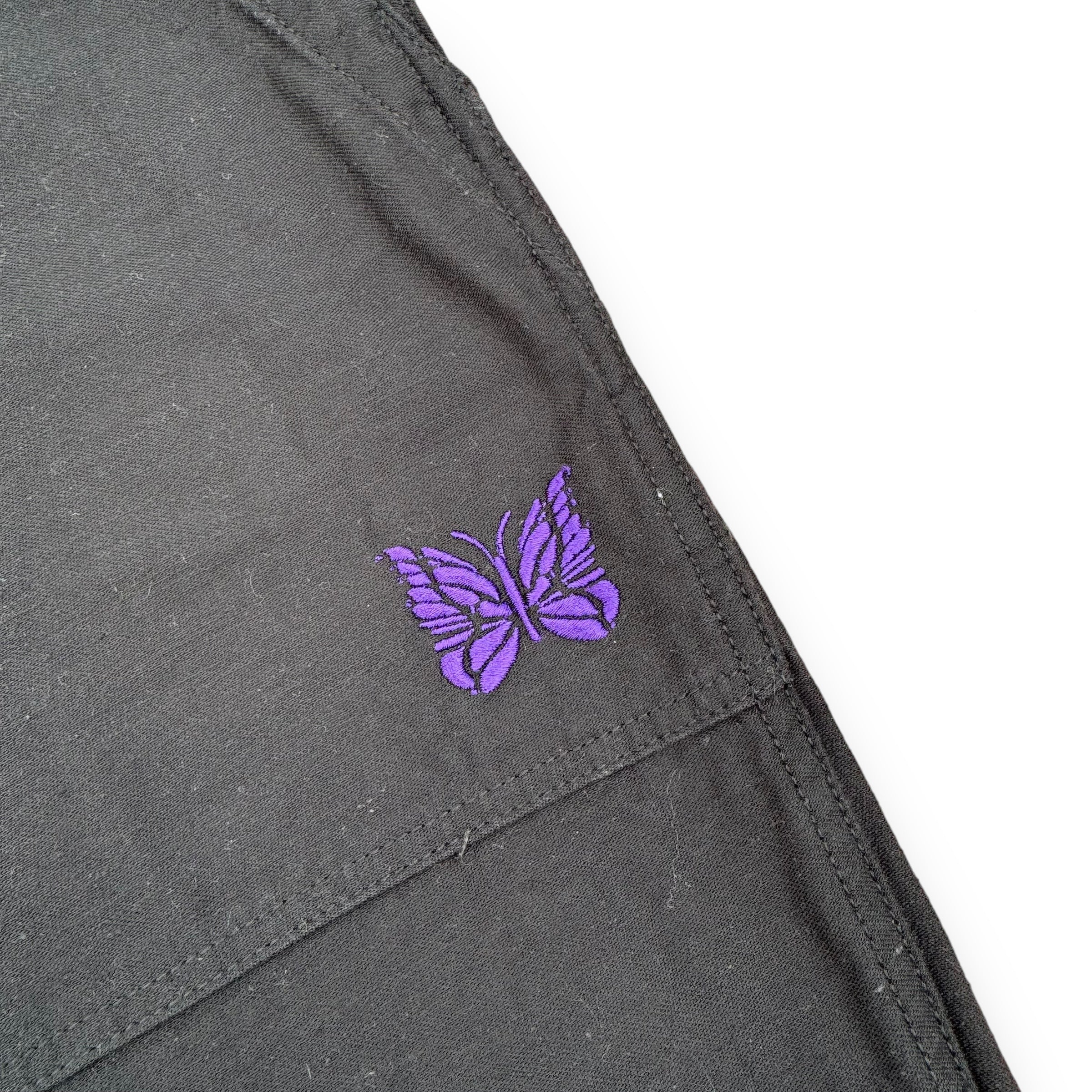 NEEDLES STRING FATIGUE TROUSERS BLACK / PURPLE S
