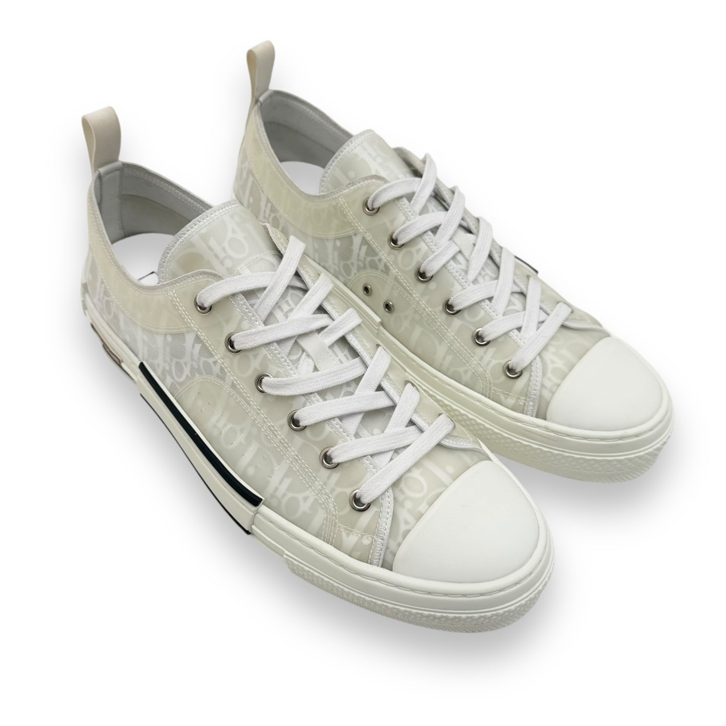 DIOR B23 OBLIQUE LOW TOP SNEAKER WHITE UK10