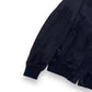 THOM SWEENEY BESPOKE SUEDE COLLARED BOMBER JACKET NAVY M
