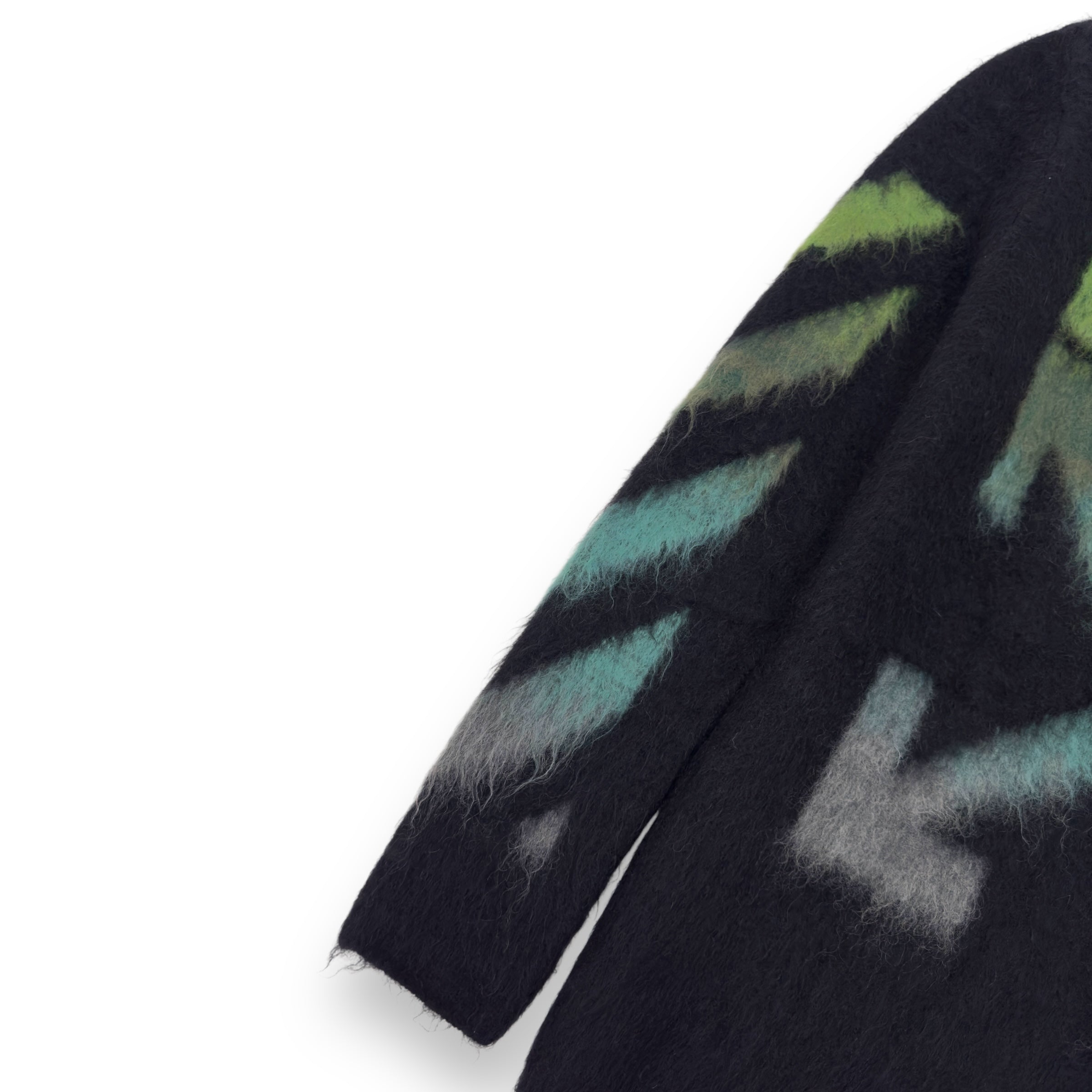 OFF-WHITE MOHAIR GRADIENT ARROW SWEATER BLACK M