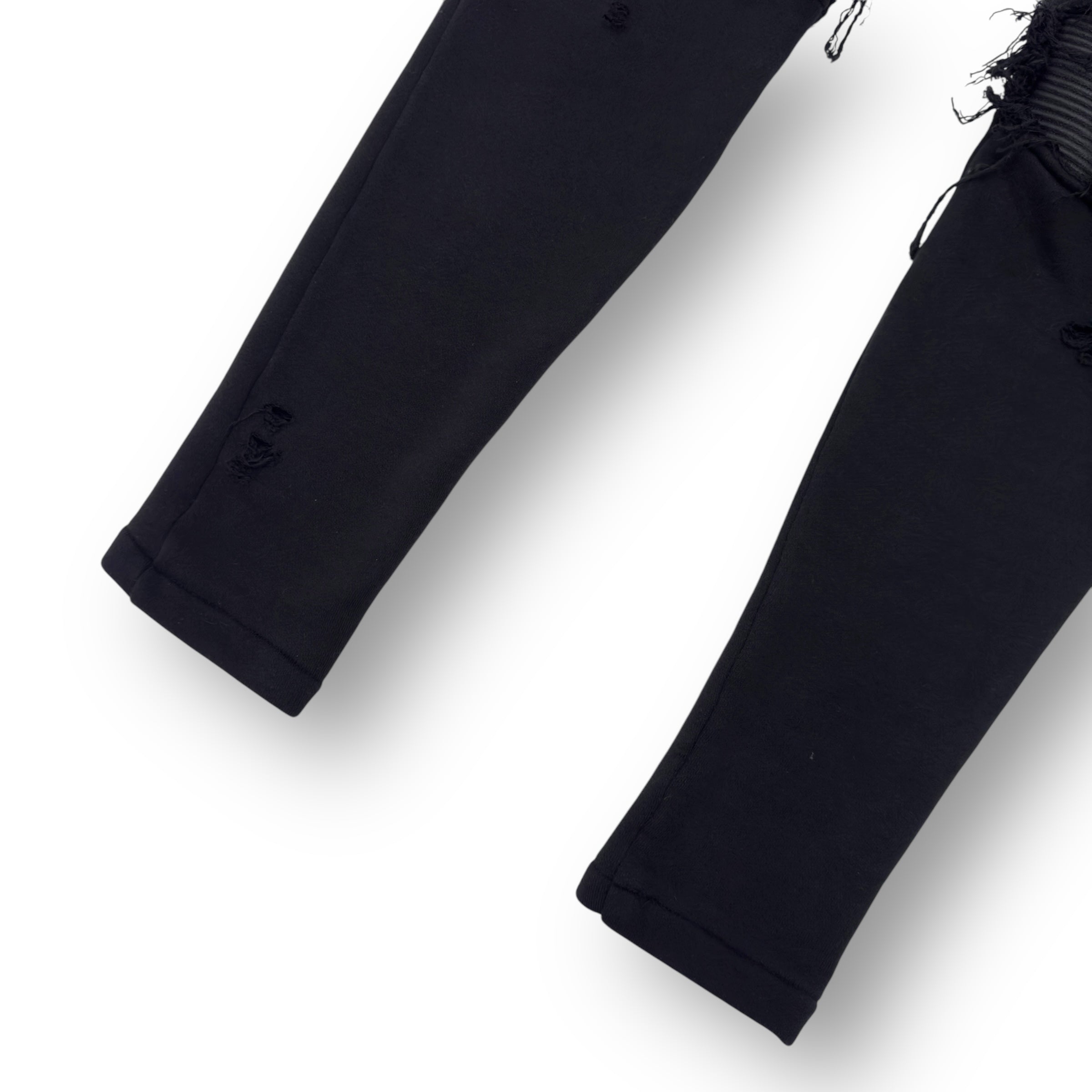 AMIRI MX1 SLIM FIT LEATHER PATCH SWEATPANTS BLACK M