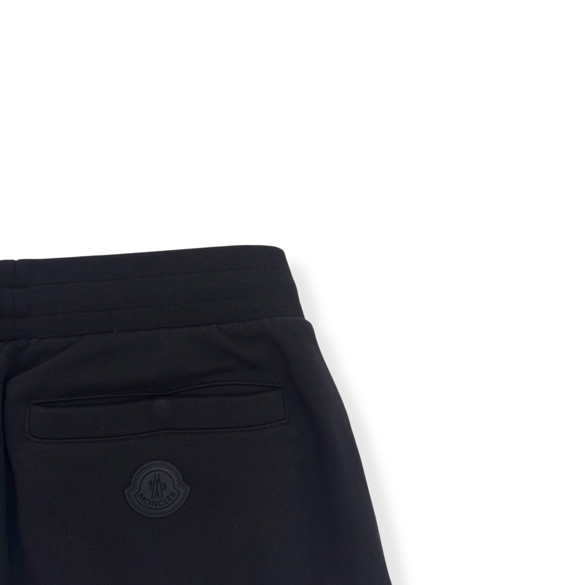 MONCLER LOGO-PRINT SWEATPANTS BLACK / WHITE S