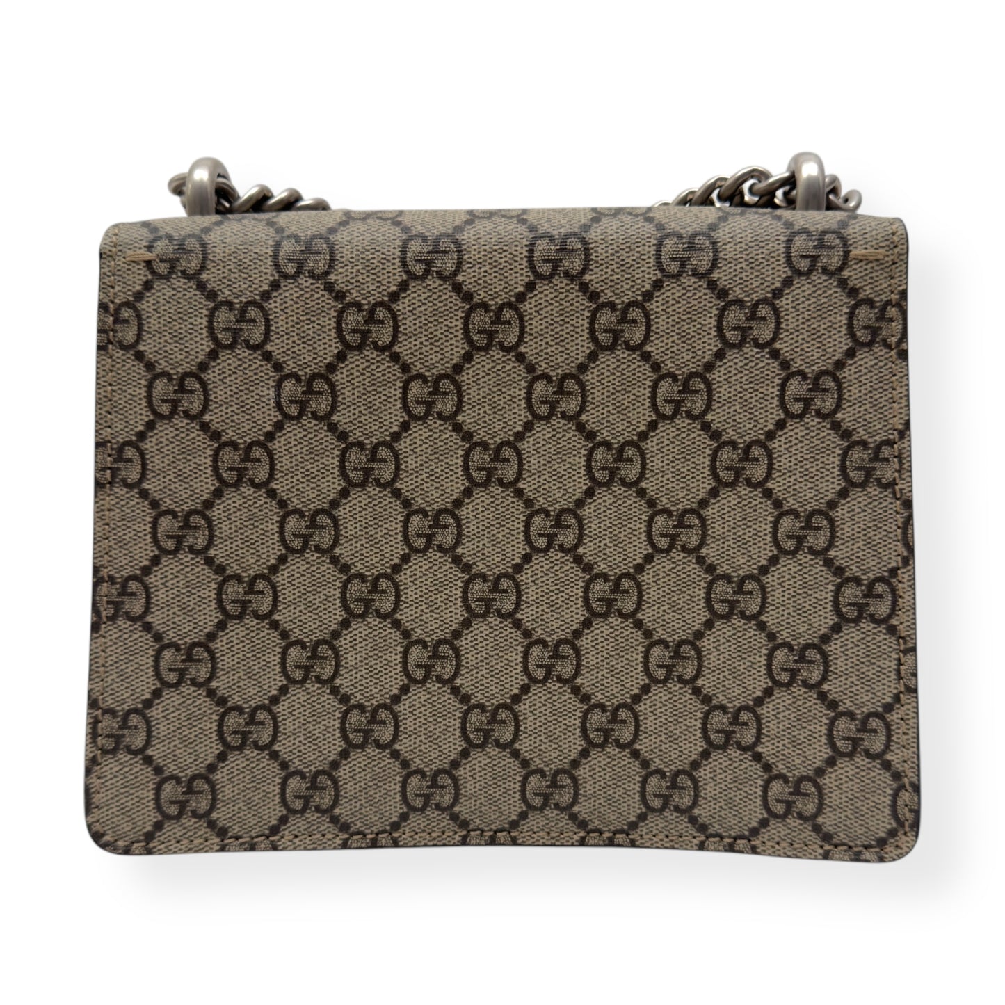 GUCCI GG SUPREME MONOGRAM DIONYSUS CANVAS SHOULDER BAG BEIGE S