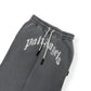 PALM ANGELS CURVED LOGO SWEATPANTS GREY / WHITE S