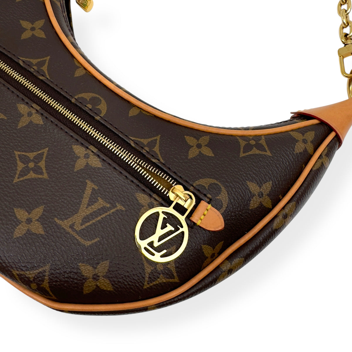 LOUIS VUITTON LOOP BAG MONOGRAM CANVAS BAG BROWN PM