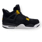AIR JORDAN 4 RETRO GS SNEAKER ROYALTY BLACK / GOLD UK9.5