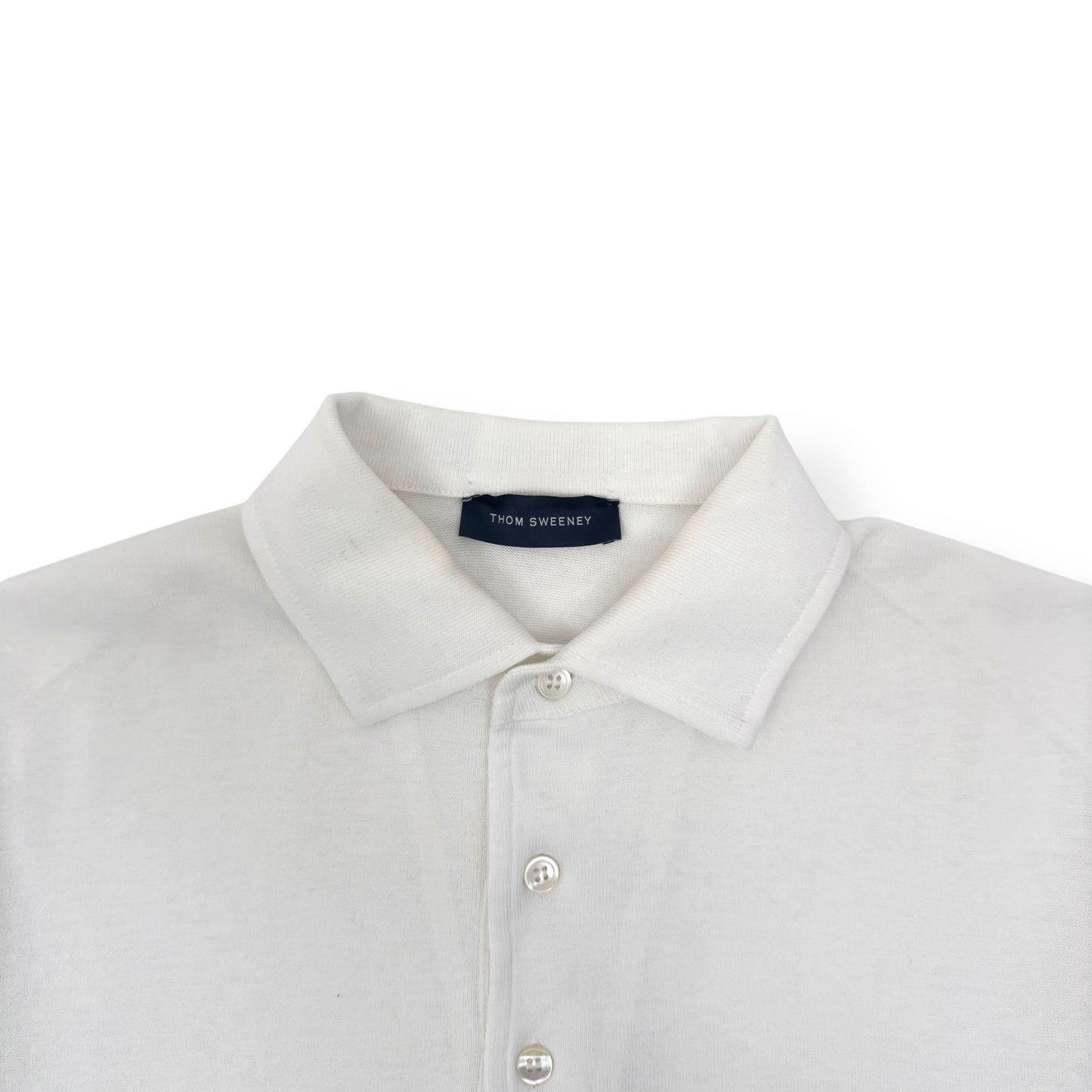 THOM SWEENEY COTTON POLO SHIRT WHITE M