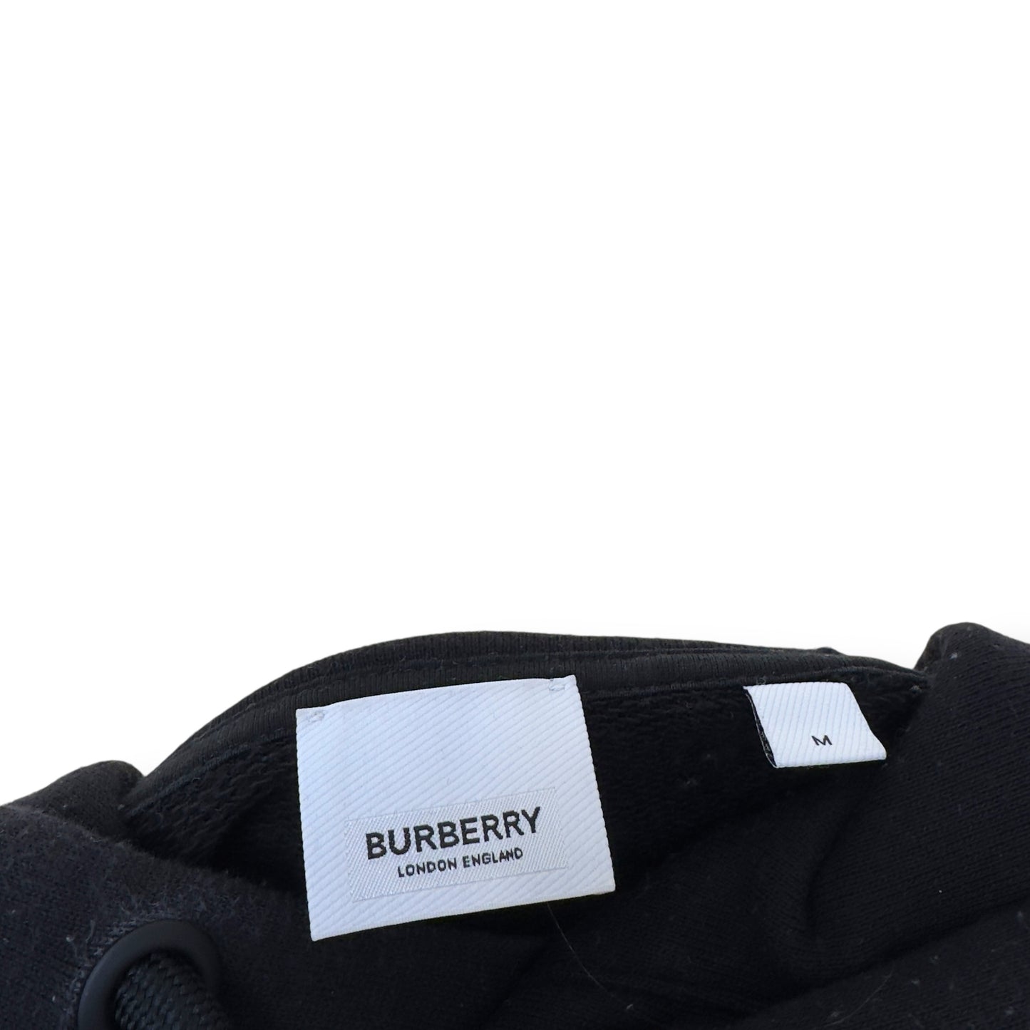 BURBERRY CHECK PANEL HOODIE BLACK M