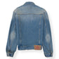 PRADA WASHED DENIM PLAQUE-LOGO DENIM JACKET LIGHT BLUE XL