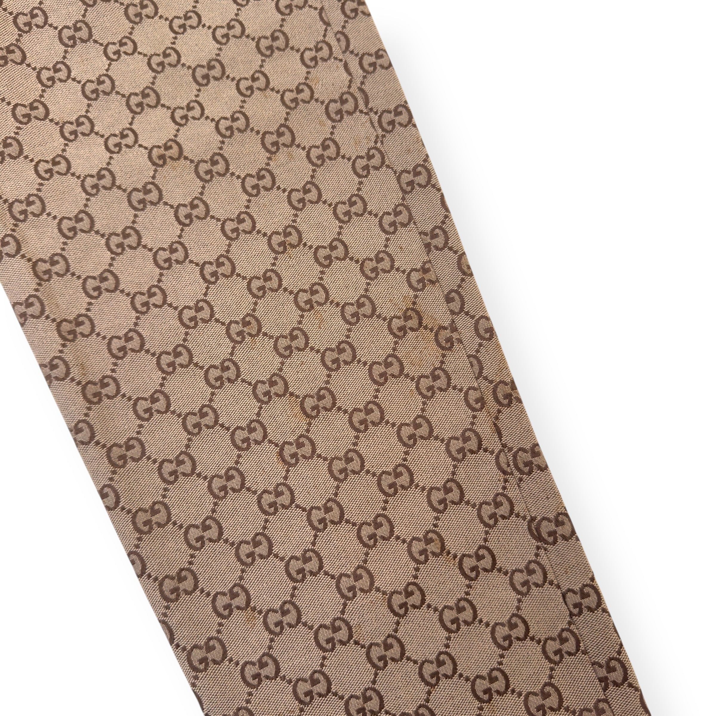 GUCCI GG COTTON CANVAS TROUSERS BEIGE 46 / S