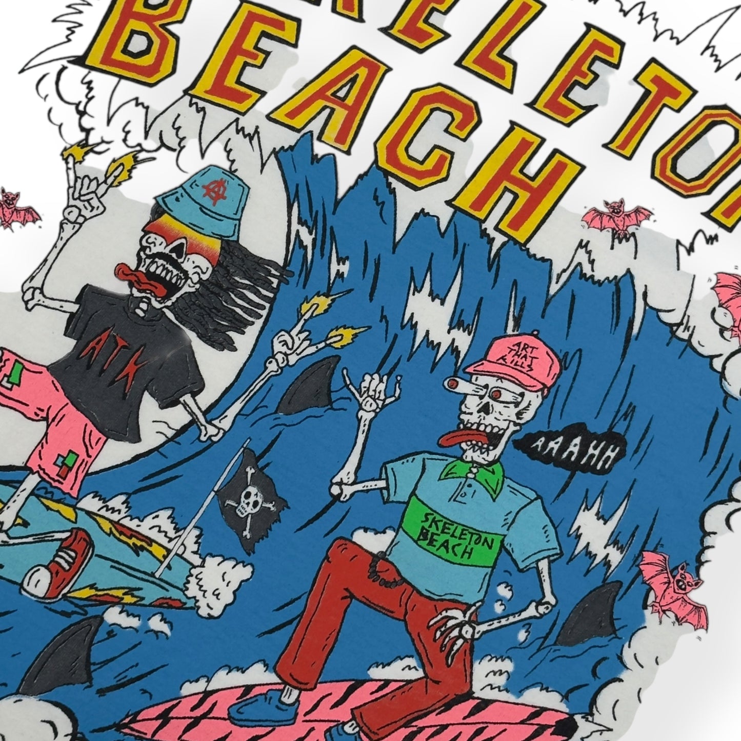 GALLERY DEPT. SKELETON BEACH SURF T-SHIRT WHITE L