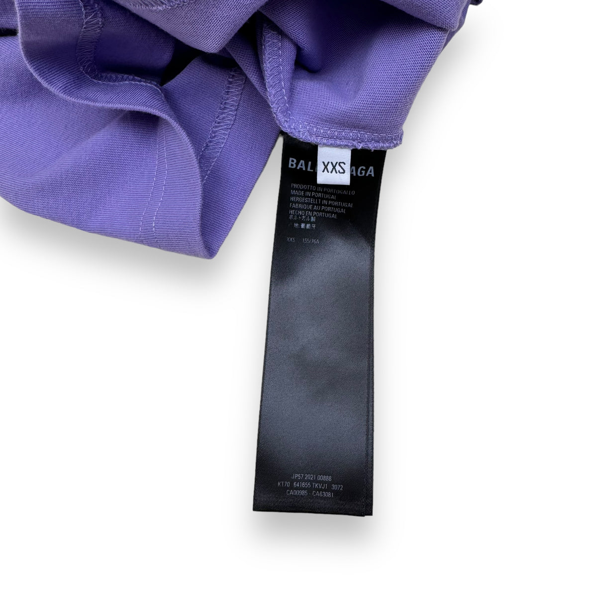 BALENCIAGA OVERSIZED POLITICAL LOGO T-SHIRT LAVENDER XXS