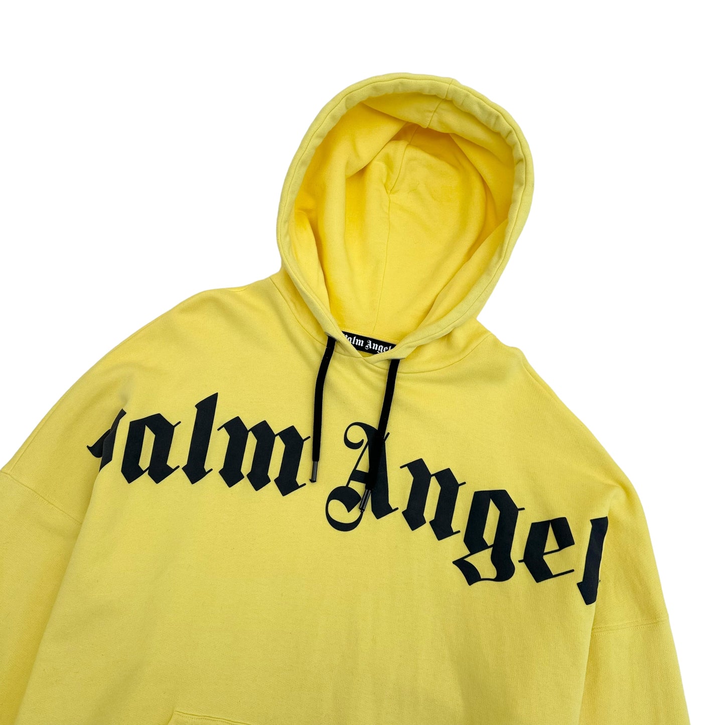 PALM ANGELS LOGO HOODIE YELLOW / BLACK S