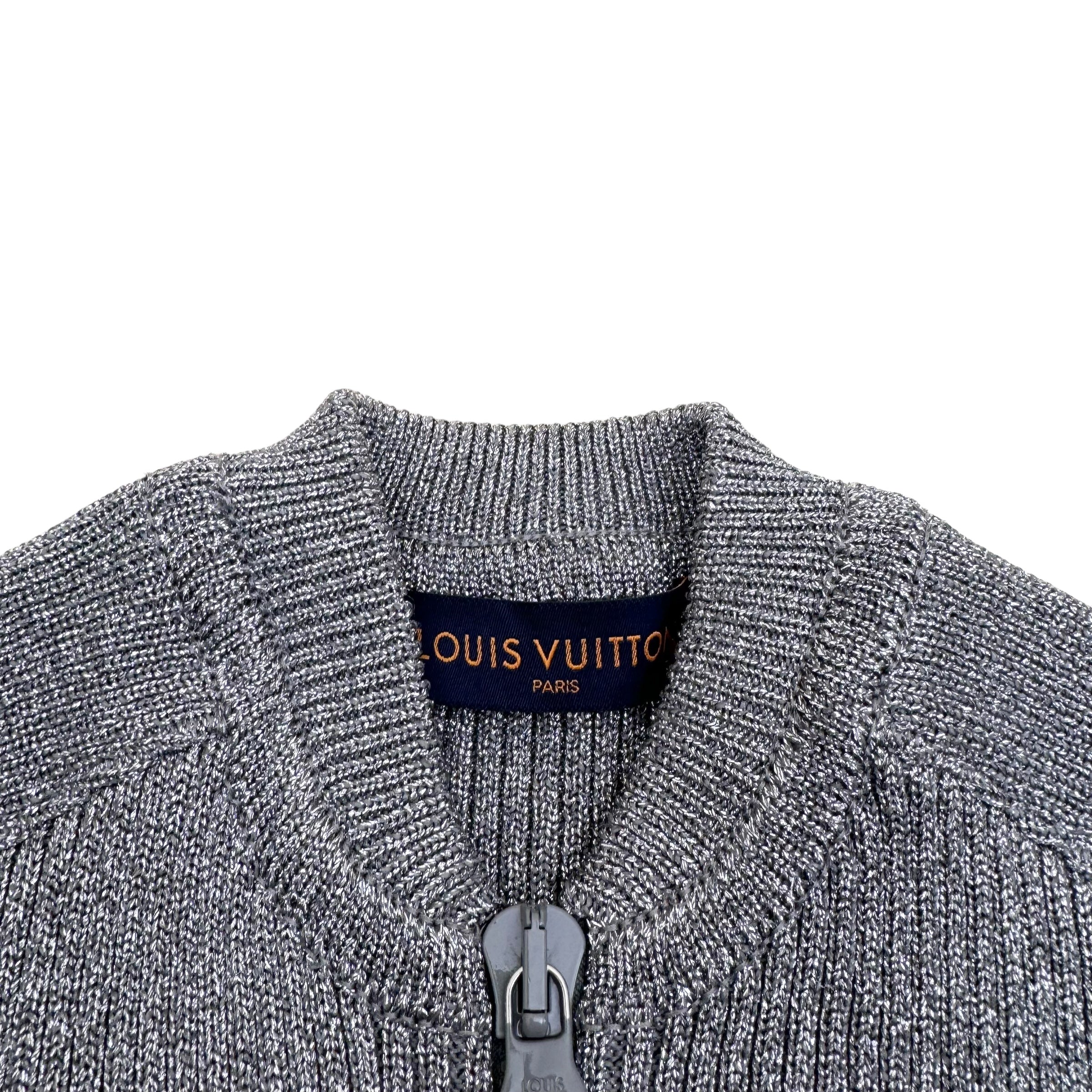 LOUIS VUITTON X VIRGIL ABLOH LUREX MULTI POCKET 3D GILET VEST SILVER S