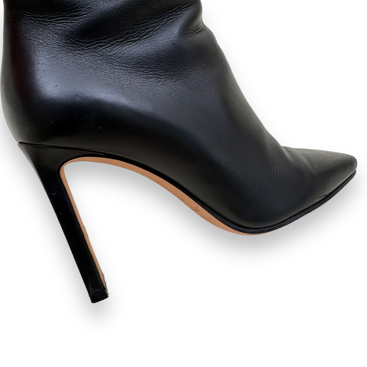 JIMMY CHOO MINORI LEATHER ANKLE BOOTS BLACK UK5