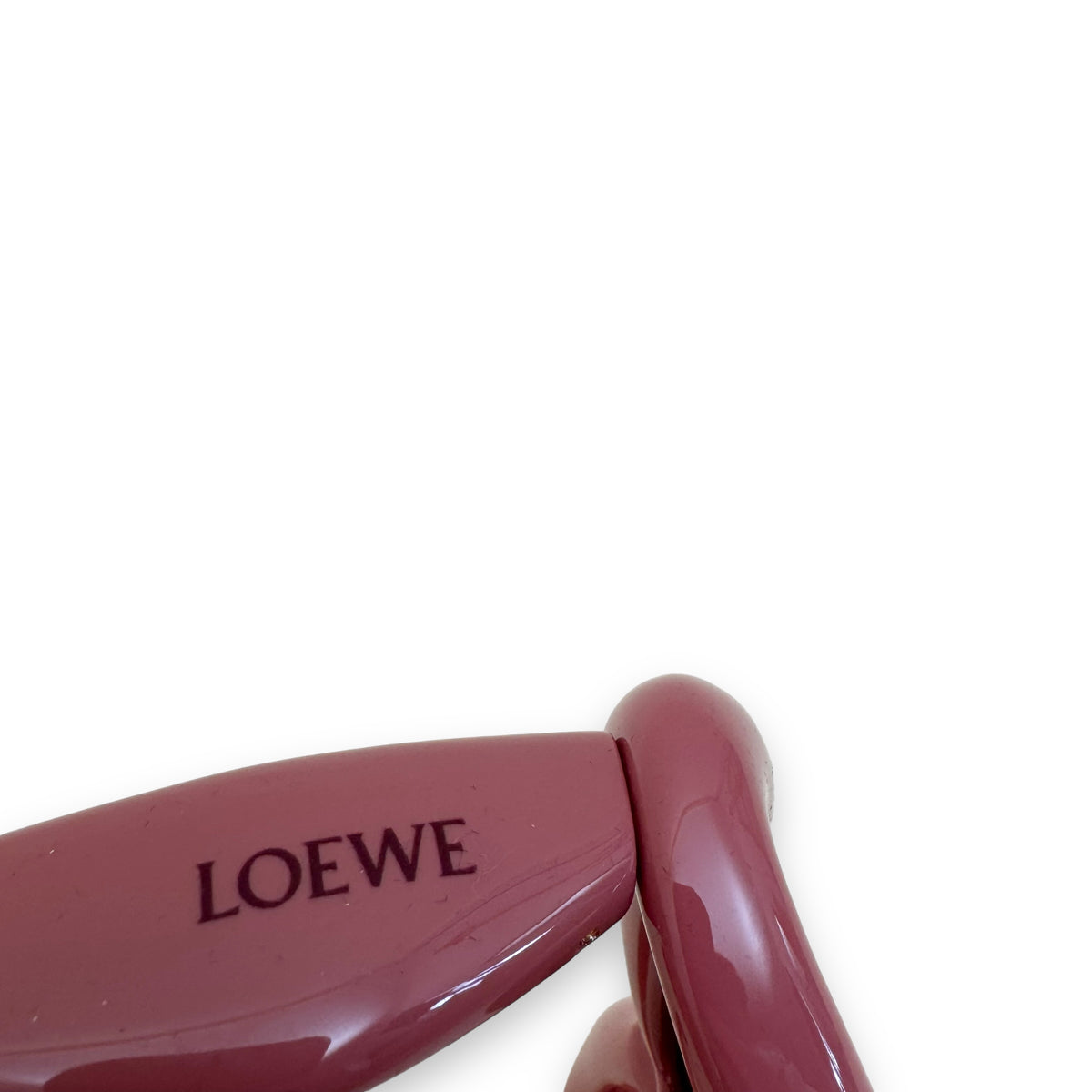 LOEWE INFLATED CATEYE NYLON SUNGLASSES PINK