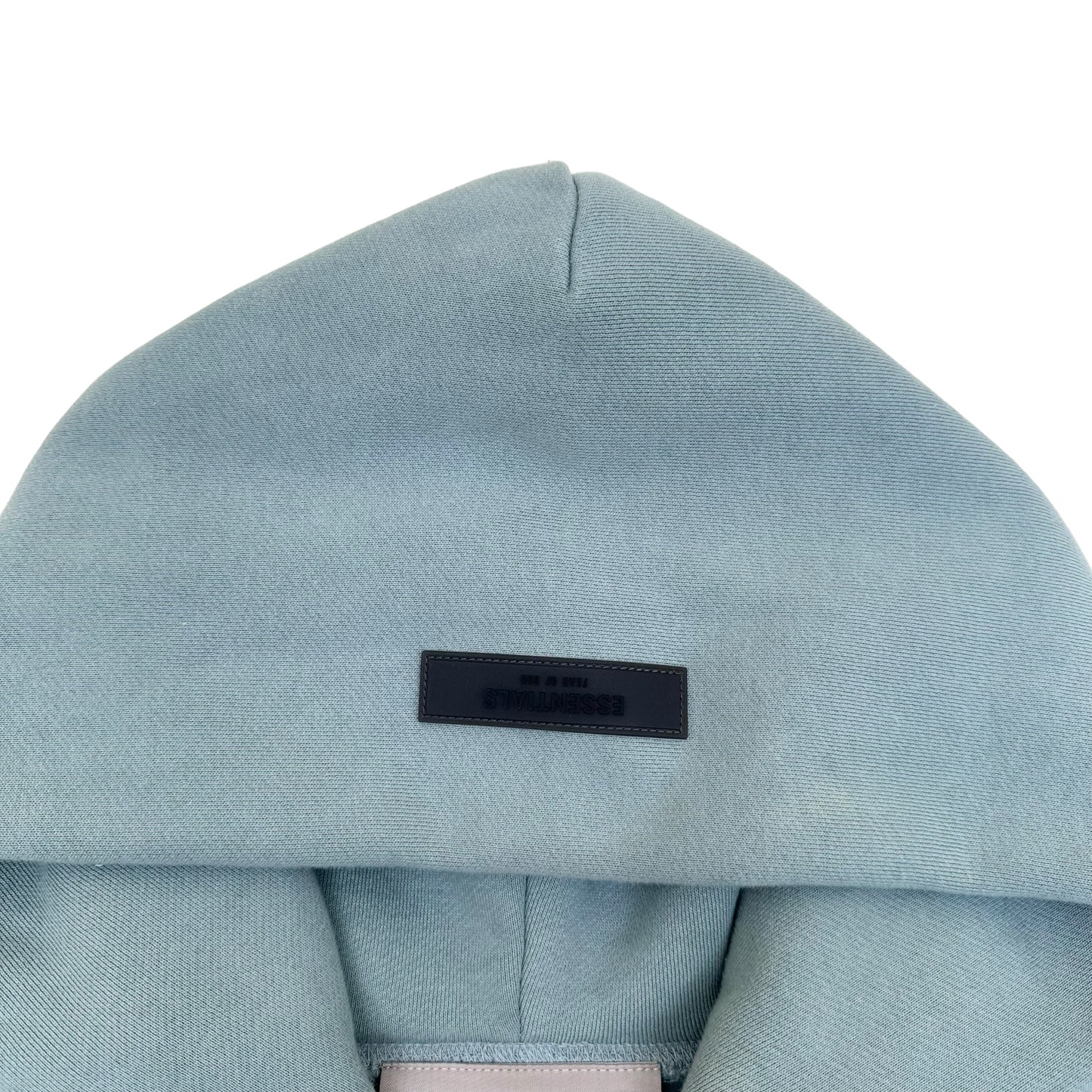 ESSENTIALS FEAR OF GOD LOGO-APPLIQUÉ COTTON HOODIE BLUE M