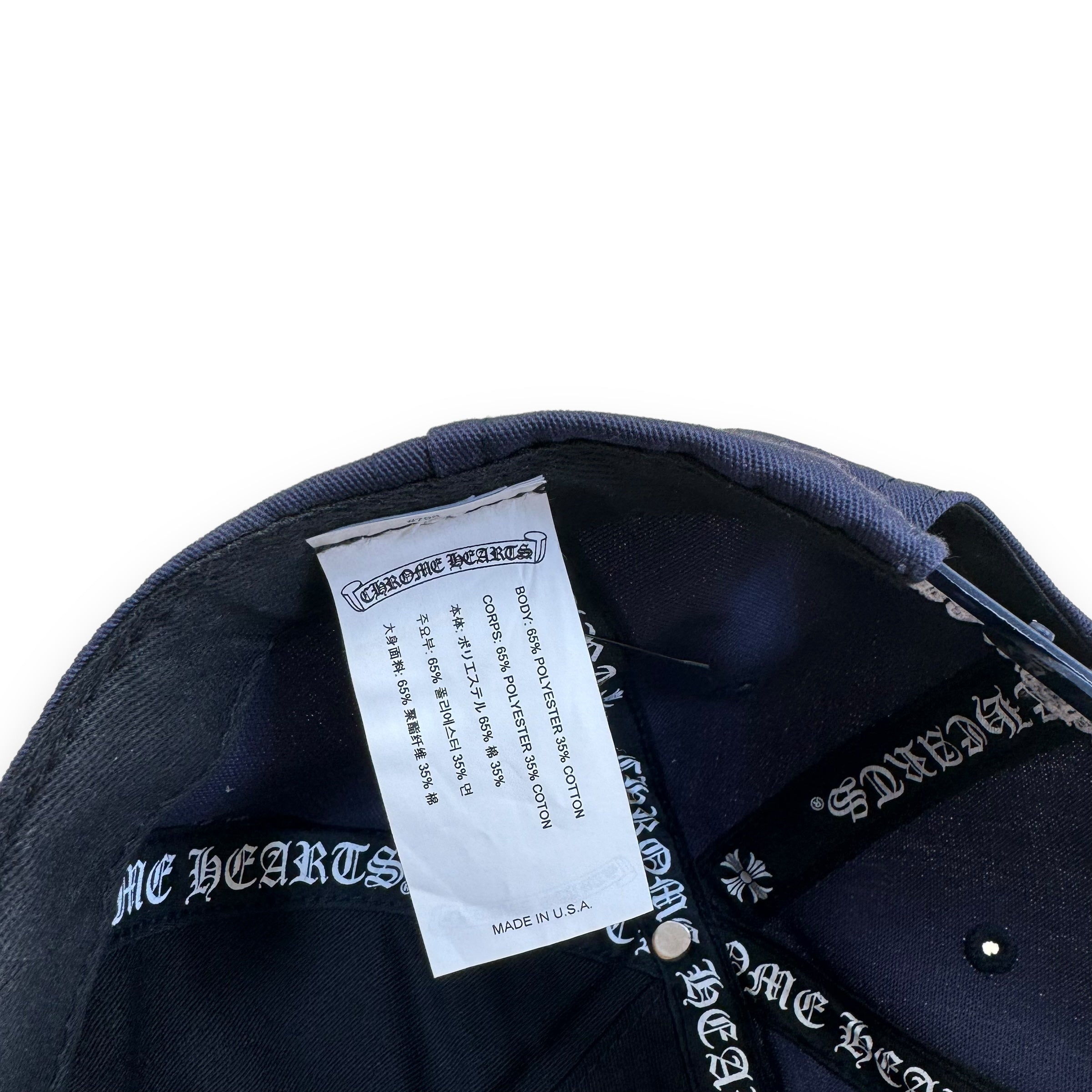 CHROME HEARTS CH CAP NAVY O/S