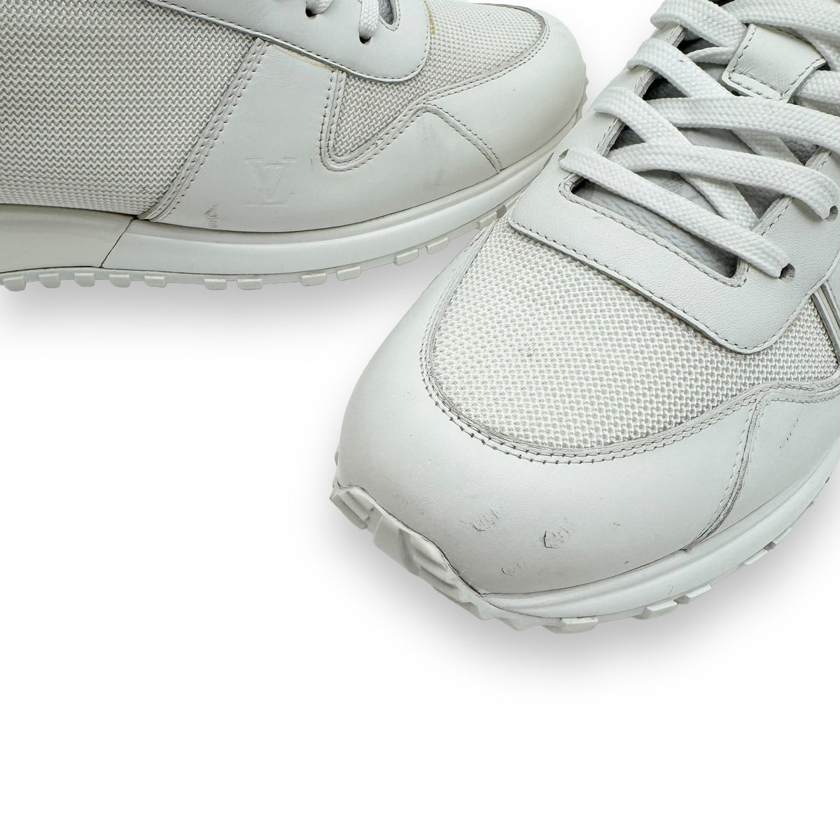 LOUIS VUITTON RUN AWAY LEATHER SNEAKER WHITE UK8.5