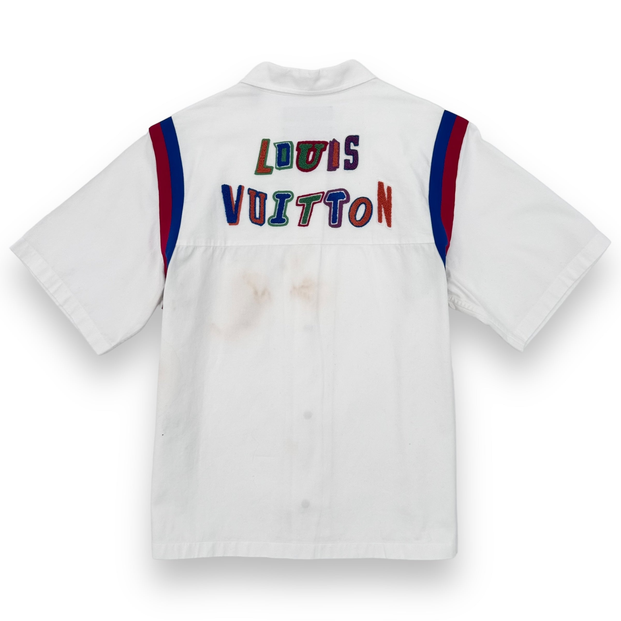 LOUIS VUITTON X NBA BASKETBALL SHORT SLEEVE SHIRT WHITE L