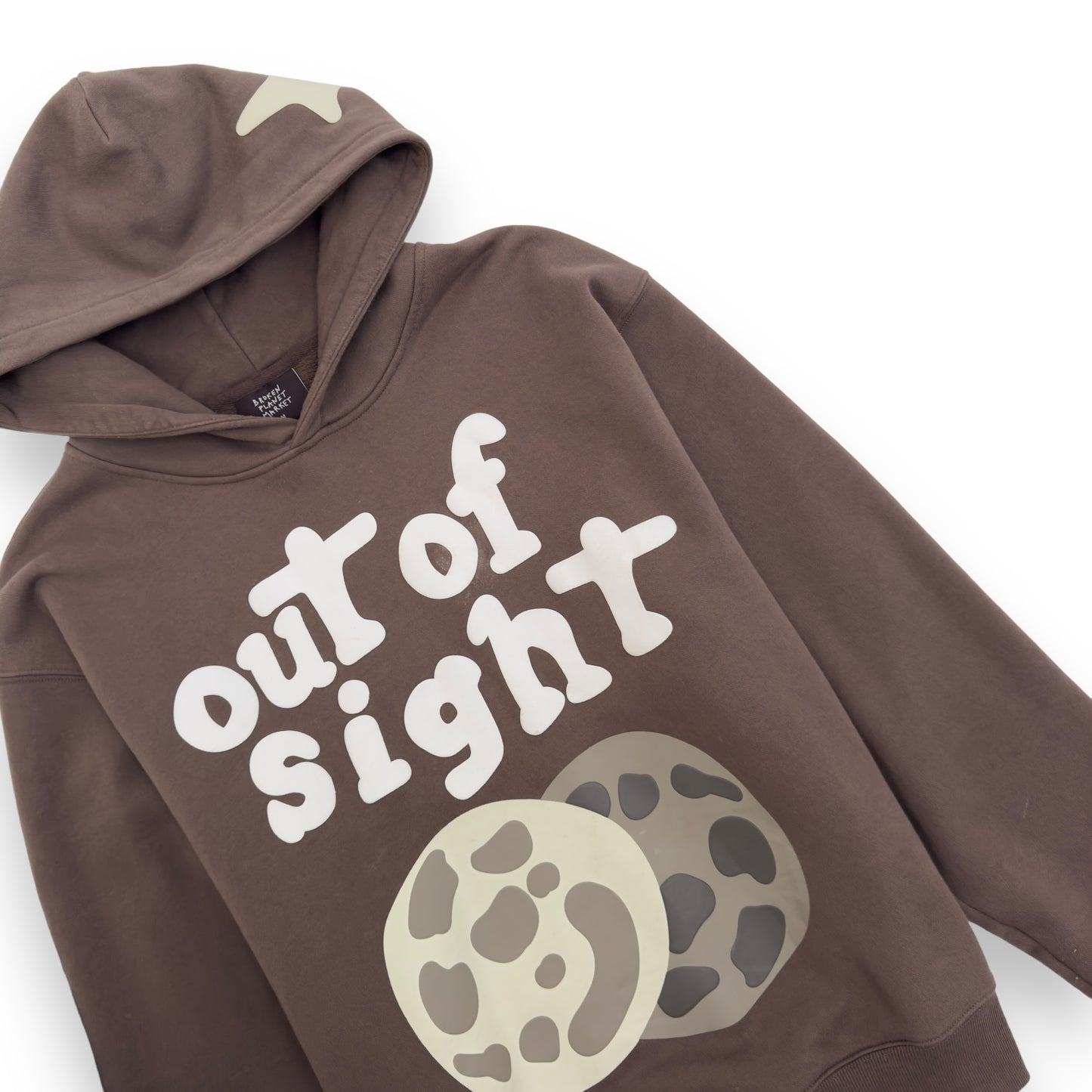 BROKEN PLANET OUT OF SIGHT COTTON HOODIE BROWN M