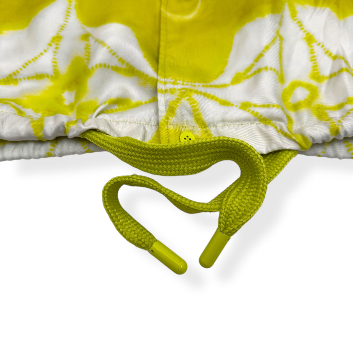 LOUIS VUITTON SHIBORI SHORT-SLEEVE SILK SHIRT YELLOW / WHITE XL
