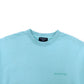 BALENCIAGA EMBROIDERED LOGO T-SHIRT TEAL BLUE XL