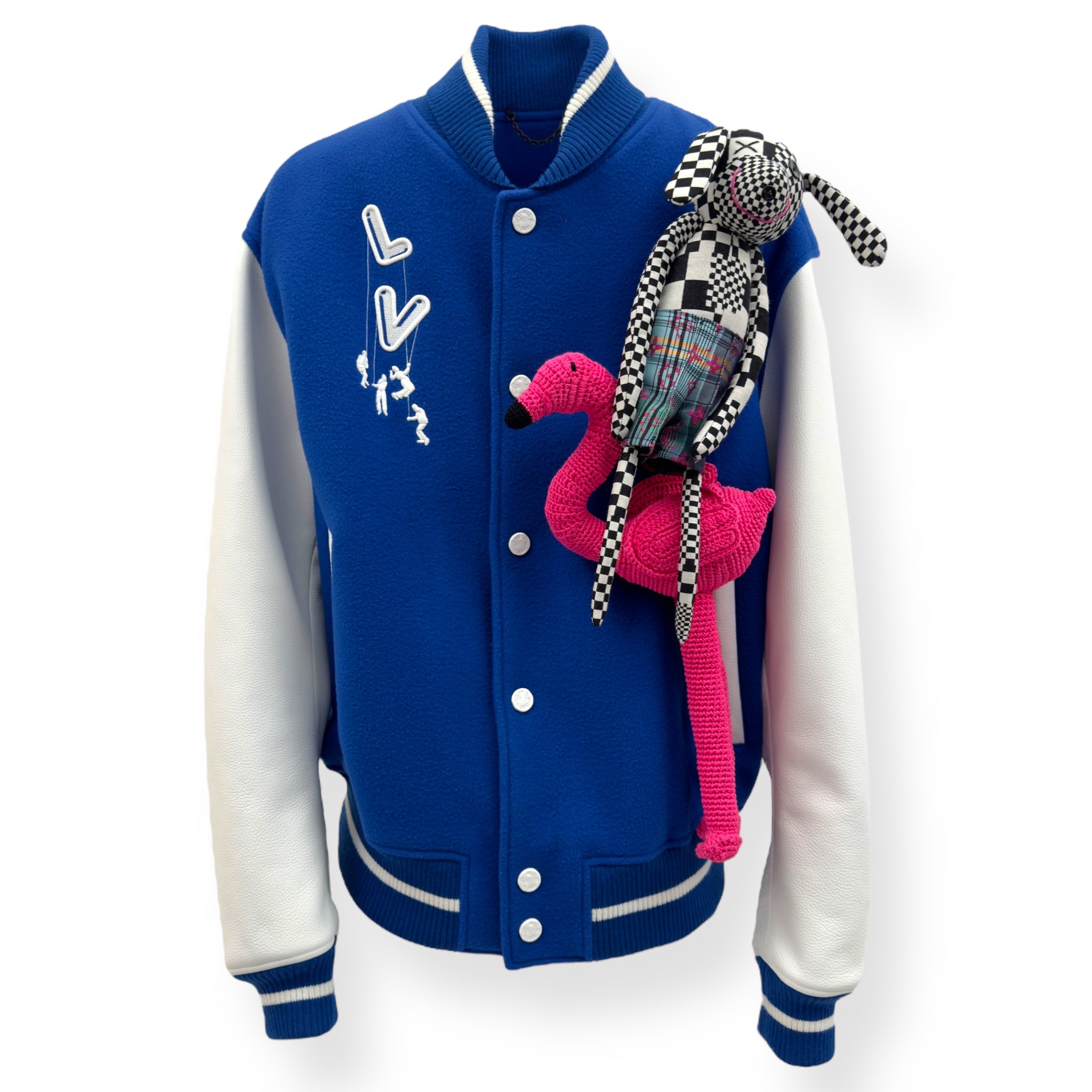 LOUIS VUITTON PUPPET VARSITY JACKET BLUE / WHITE 48 / S