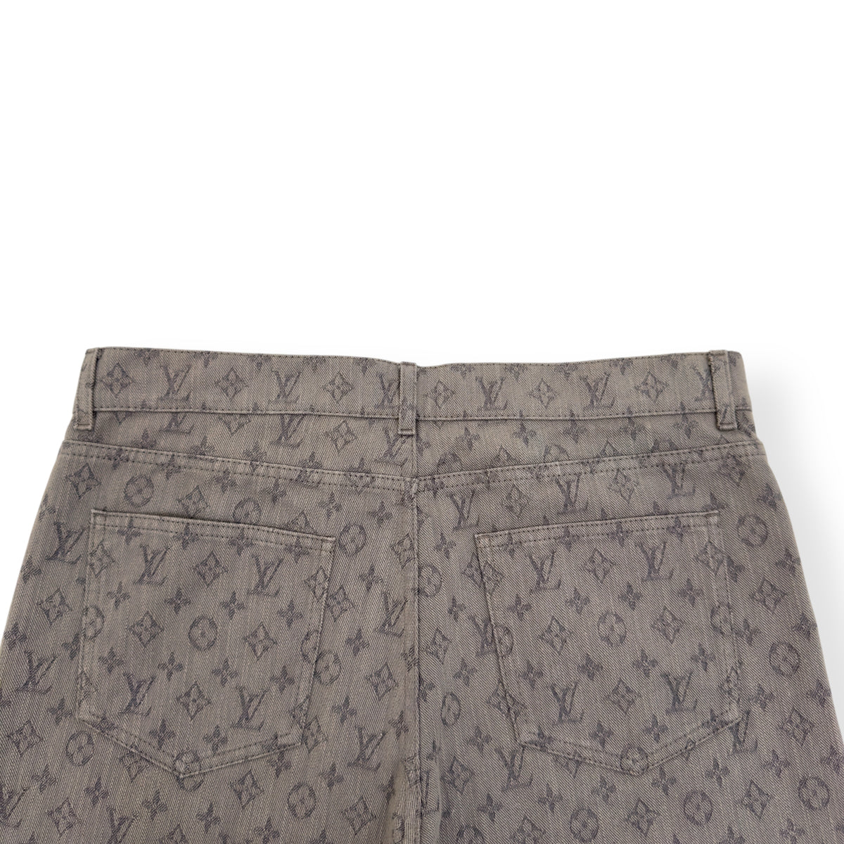 LOUIS VUITTON MONOGRAM SLIM FIT DENIM JEANS GREY M