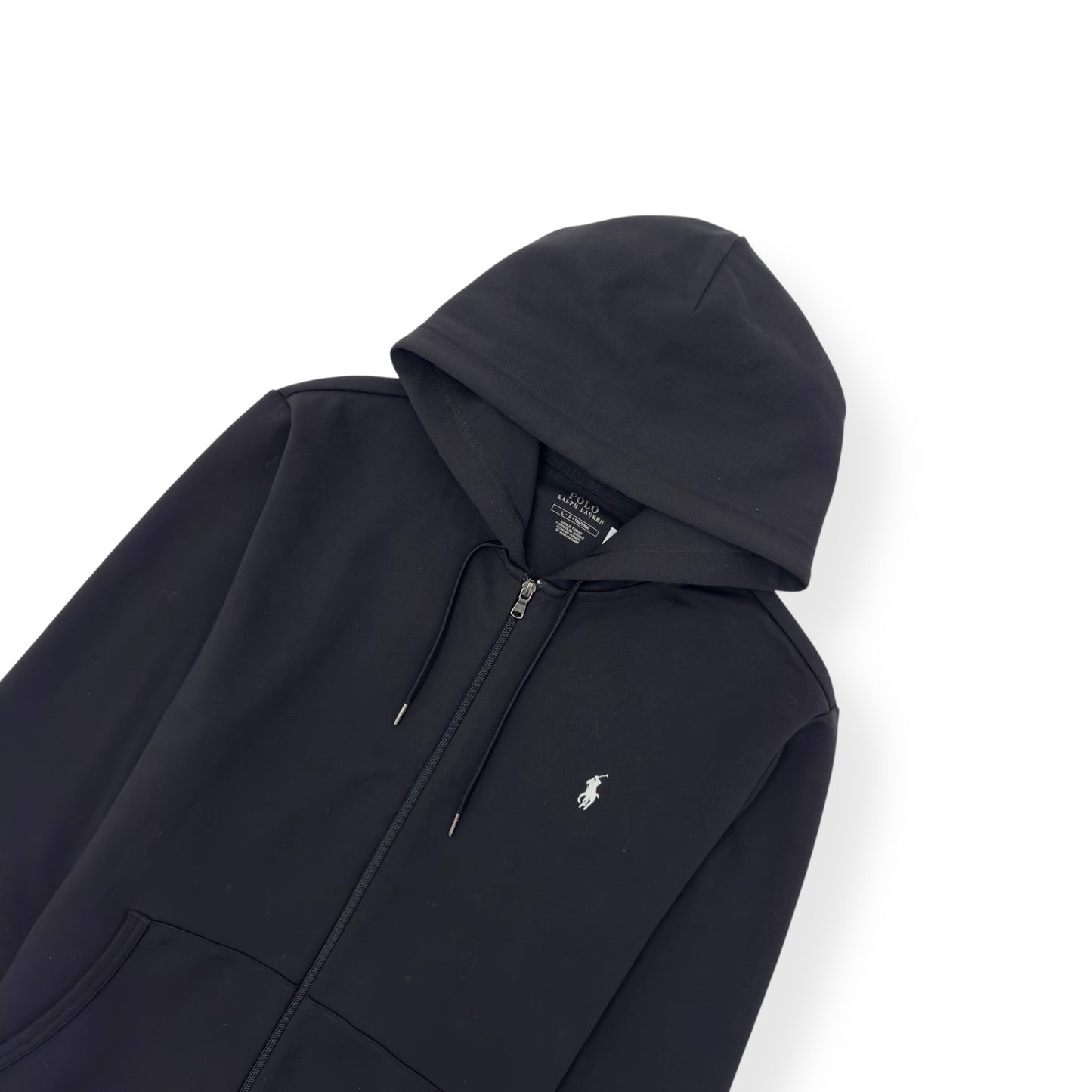 POLO RALPH LAUREN FULL ZIP HOODIE BLACK L