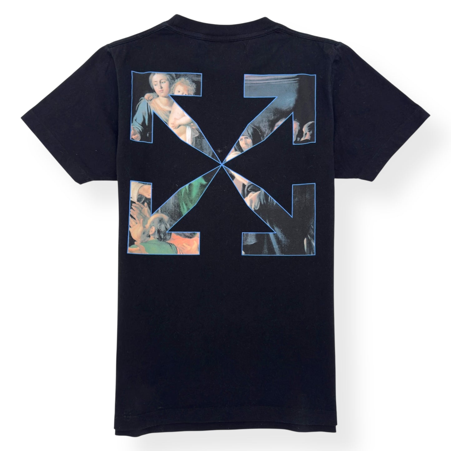 OFF-WHITE CARAVAGGIO PAINTING SHORT SLEEVE T-SHIRT BLACK M