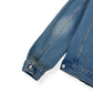 PRADA WASHED DENIM PLAQUE-LOGO DENIM JACKET LIGHT BLUE XL