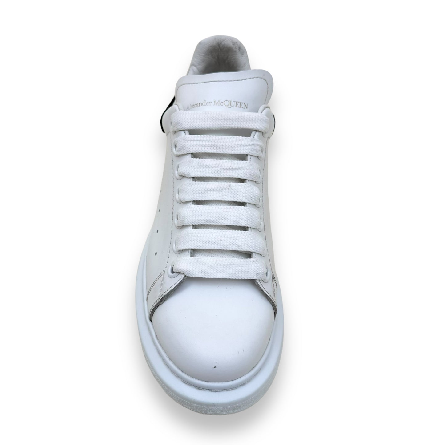 ALEXANDER MCQUEEN LEATHER SNEAKER WHITE / BLACK UK5.5