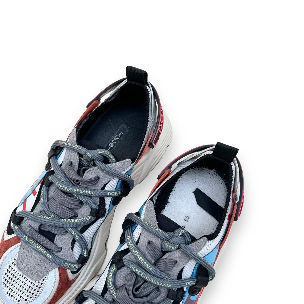 DOLCE & GABBANA DAYMASTER PANELLED LOW TOP SNEAKER MULTICOLOURED UK9
