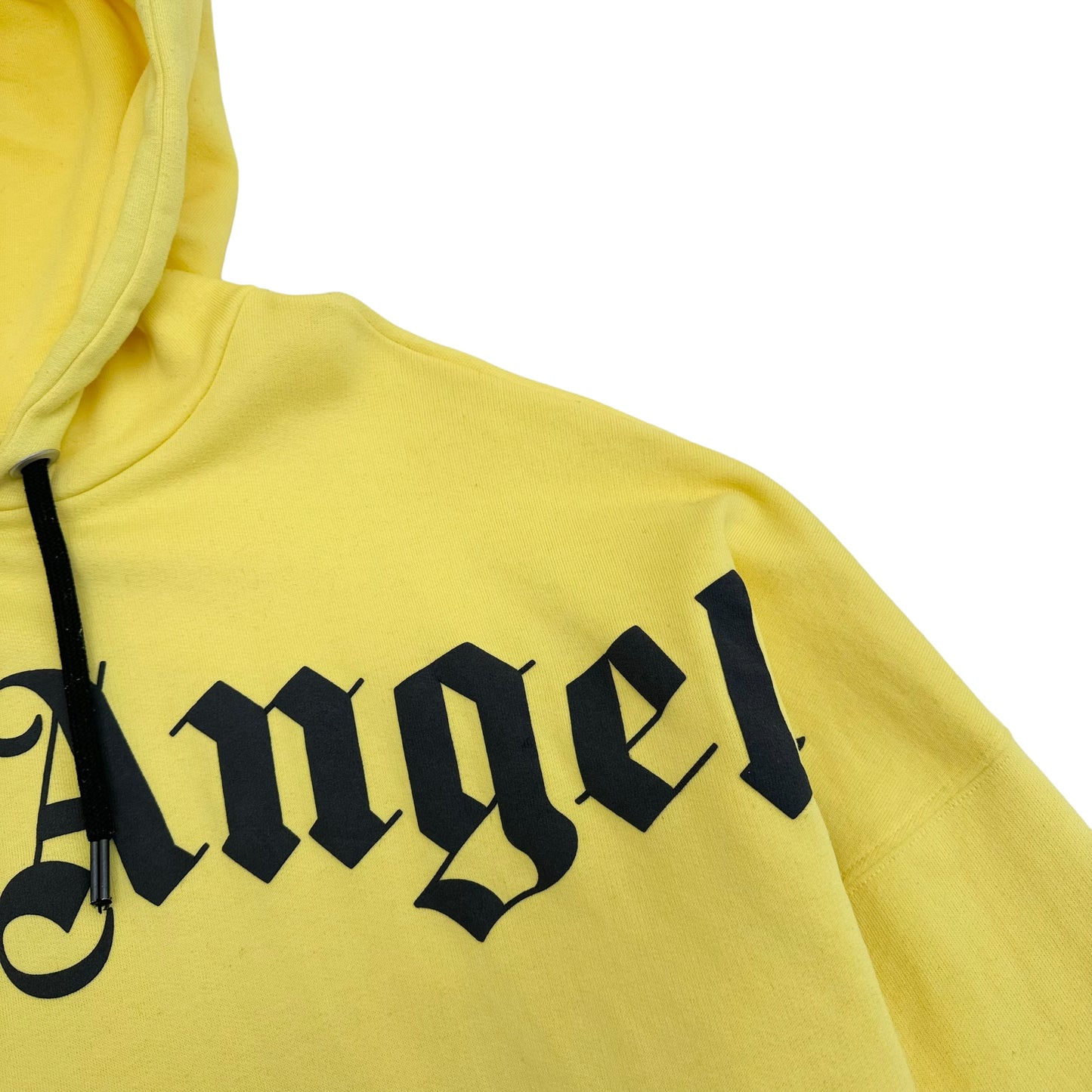 PALM ANGELS LOGO HOODIE YELLOW / BLACK S