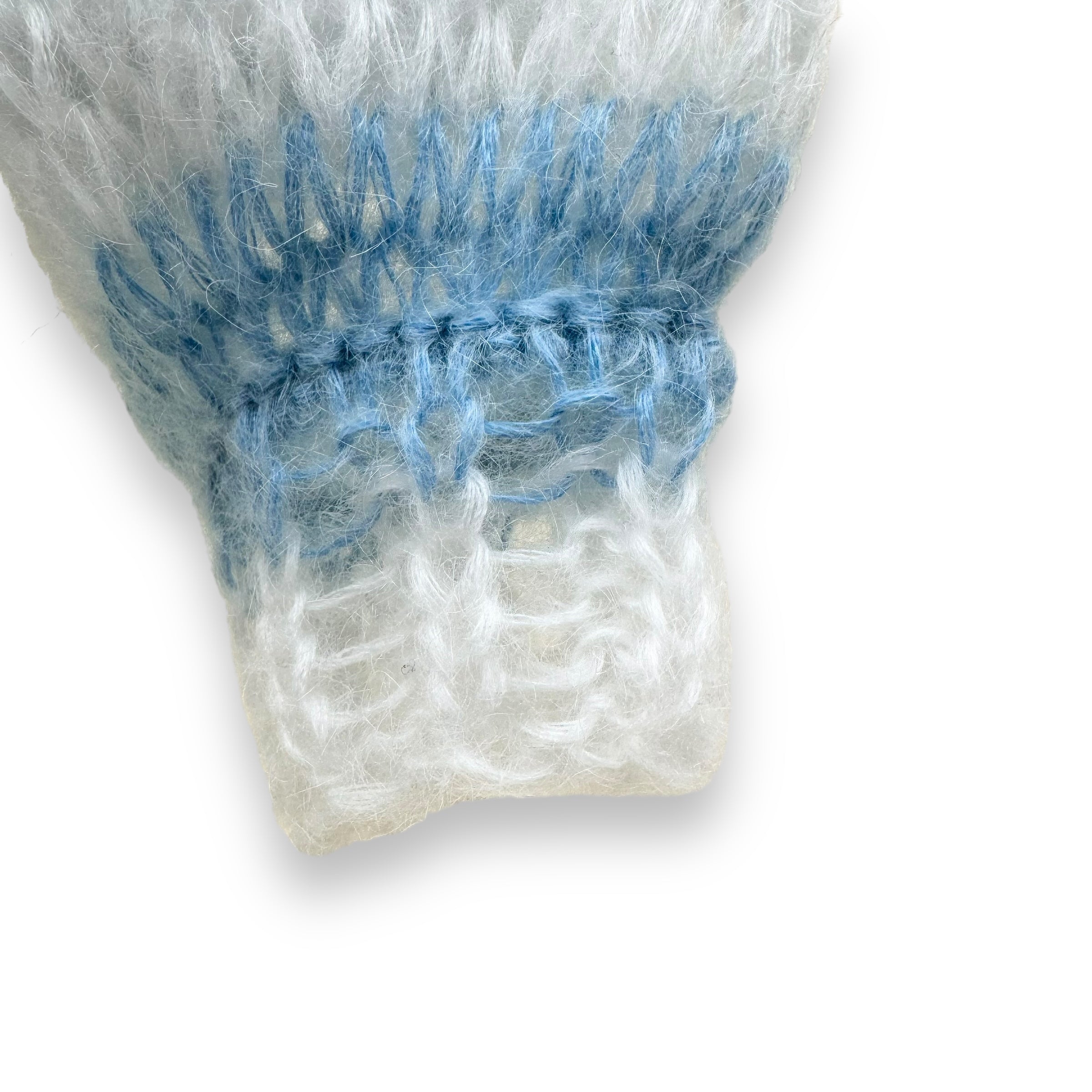 LOEWE MOHAIR ANAGRAM KNITTED SWEATER BLUE / WHITE S