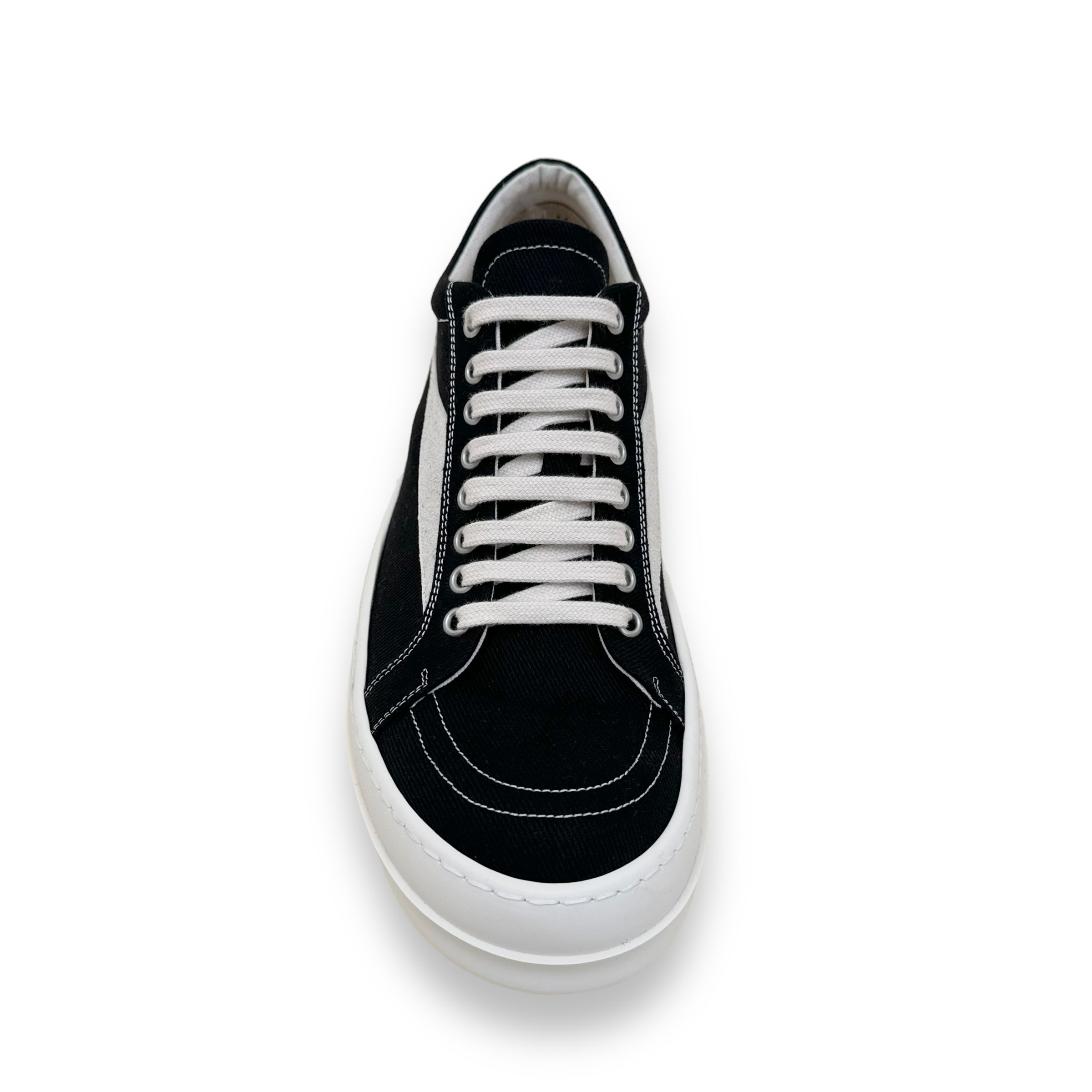 RICK OWENS DRKSHDW LOW TOP SNEAKER BLACK / WHITE UK10