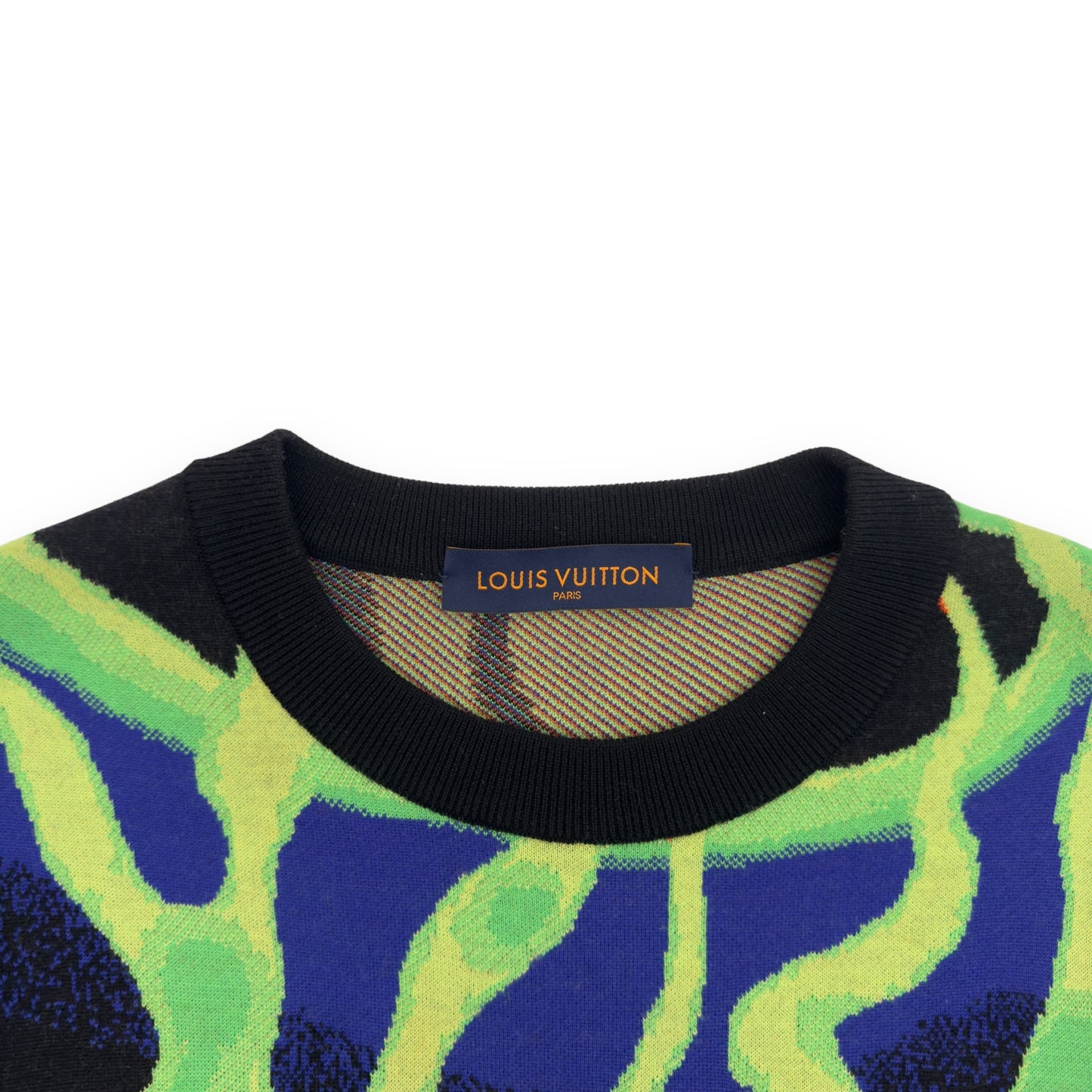 LOUIS VUITTON ROUND-NECK GRAPHIC PRINT SWEATSHIRT GREEN L