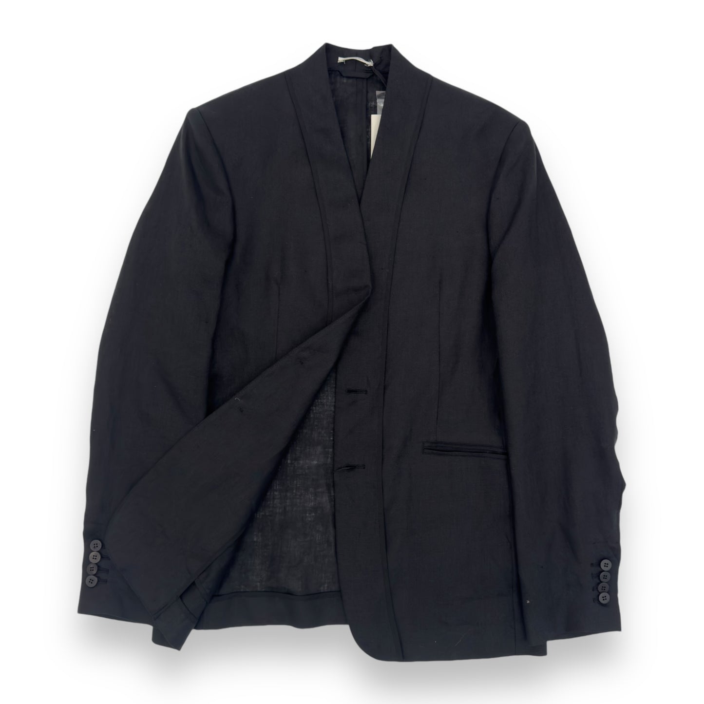 ISABEL BENENATO SS20 SINGLE BREASTED LINEN BLAZER BLACK M