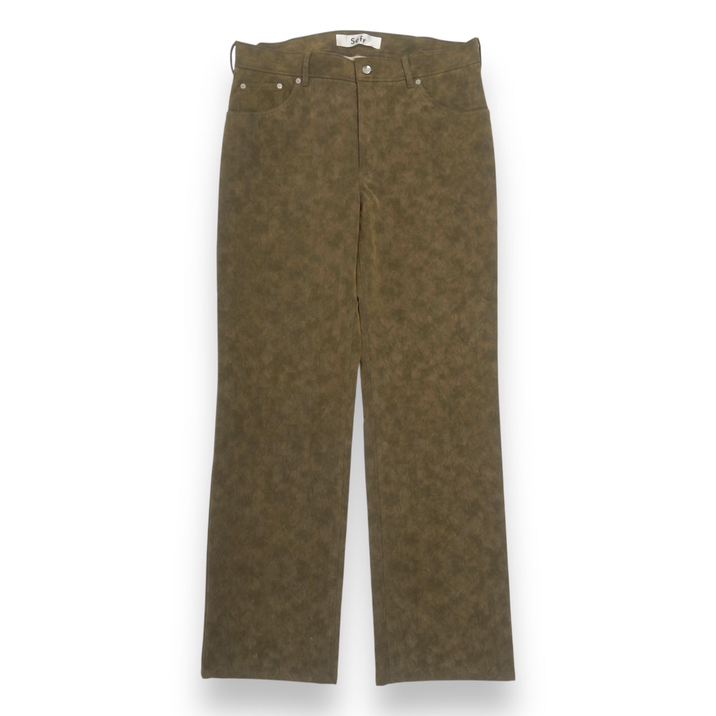 SÉFR OTIS BRUSHED MOSS TROUSERS KHAKI XL