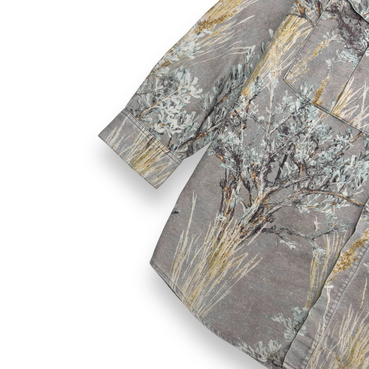 FEAR OF GOD 6TH COLLECTION PRAIRIE GHOST CAMO OVERSHIRT GREY / BLUE XL