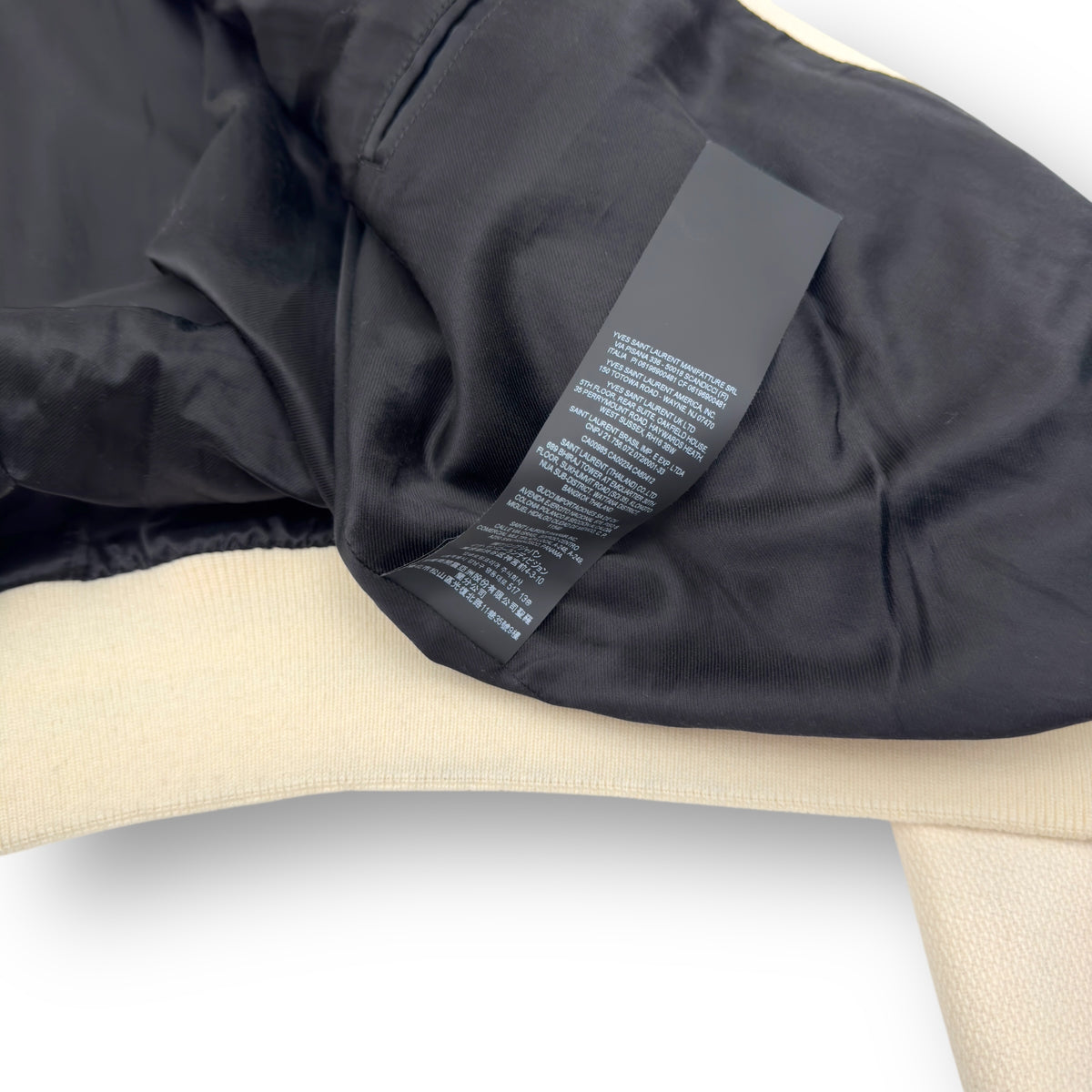 SAINT LAURENT CLASSIC TEDDY JACKET NATURAL / BLACK 50 / L