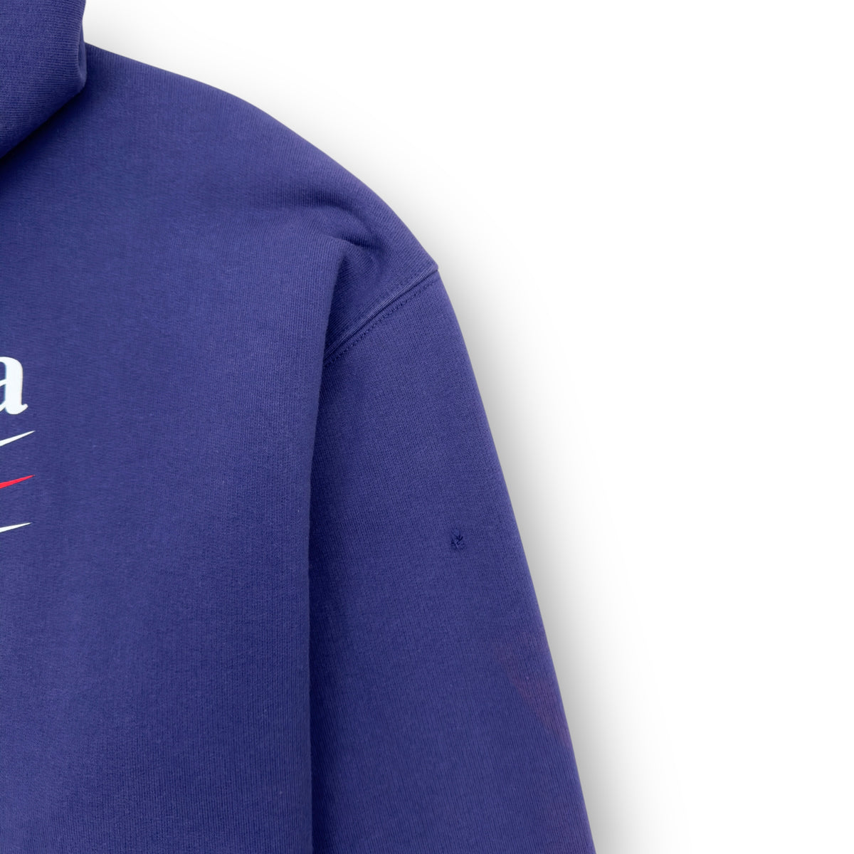 BALENCIAGA POLITICAL LOGO HOODIE BLUE L